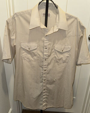 Sheplers Size 17 1/2 Vintage Western Pearl Snap Shirt Cowboy Grandpa